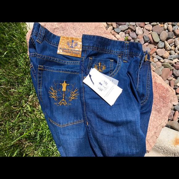 Scissor Scriptor Jeans Gold Edition Limited Sz 34 - Picture 6 of 8